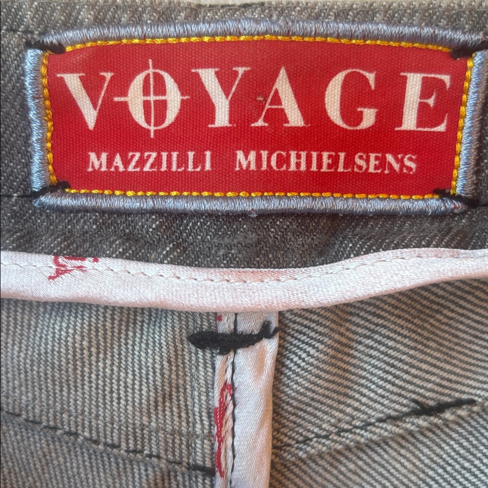 Vintage Voyage Jeans Women’s 28 Embellished Leather Suit Symbols Rare Find - Picture 8 of 16